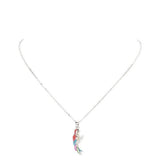 Rhinestone Embellished Parrot Pendant Charm Necklace - Madeline Love - Flyclothing LLC