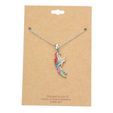 Rhinestone Embellished Parrot Pendant Charm Necklace - Madeline Love - Flyclothing LLC