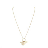 Rhinestone Moon Pinky Promise Virgin Mary Pendant Necklace - Madeline Love - Flyclothing LLC