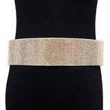 Rhinestone Pave Embellished Metal Waist Belt - Madeline Love - Flyclothing LLC
