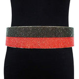 Rhinestone Pave Embellished Metal Waist Belt - Madeline Love - Flyclothing LLC