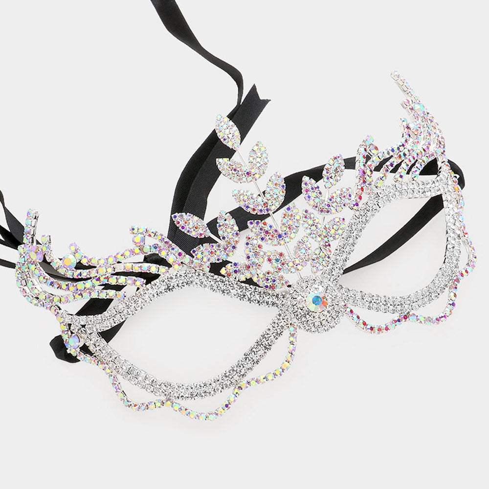 Rhinestone Pave Masquerade Mask - Madeline Love - Flyclothing LLC