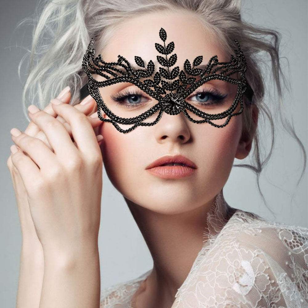Rhinestone Pave Masquerade Mask - Madeline Love - Flyclothing LLC