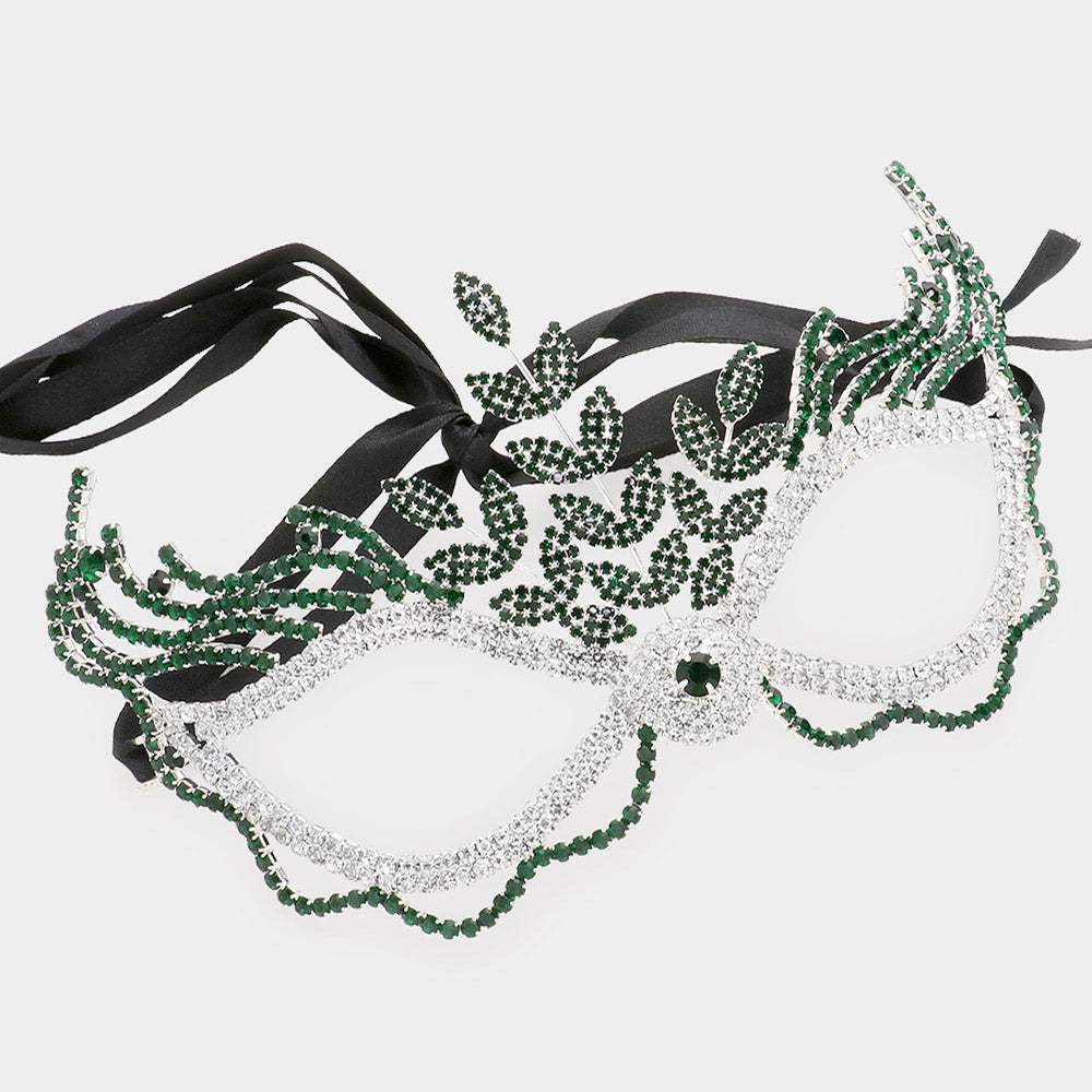 Rhinestone Pave Masquerade Mask - Madeline Love - Flyclothing LLC