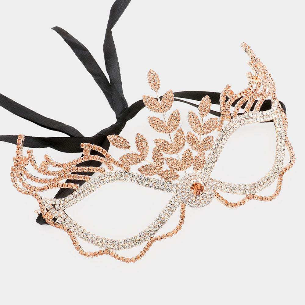Rhinestone Pave Masquerade Mask - Madeline Love - Flyclothing LLC