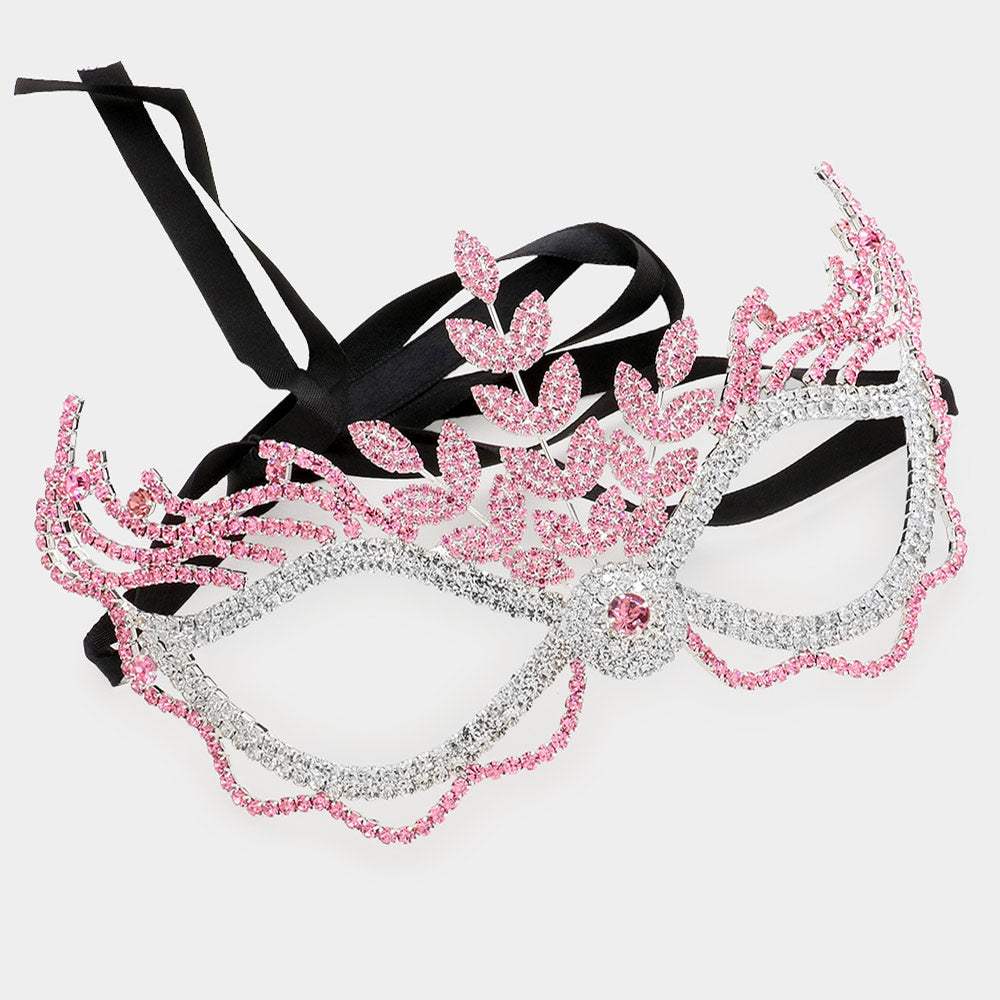 Rhinestone Pave Masquerade Mask - Madeline Love - Flyclothing LLC