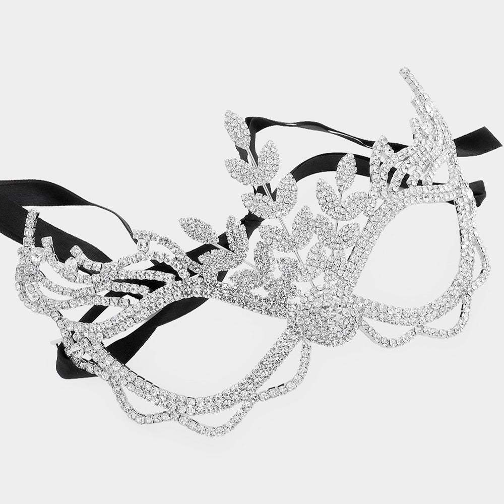 Rhinestone Pave Masquerade Mask - Madeline Love - Flyclothing LLC