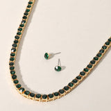 Rhinestone Tennis Chain Evening Necklace - Madeline Love - Flyclothing LLC