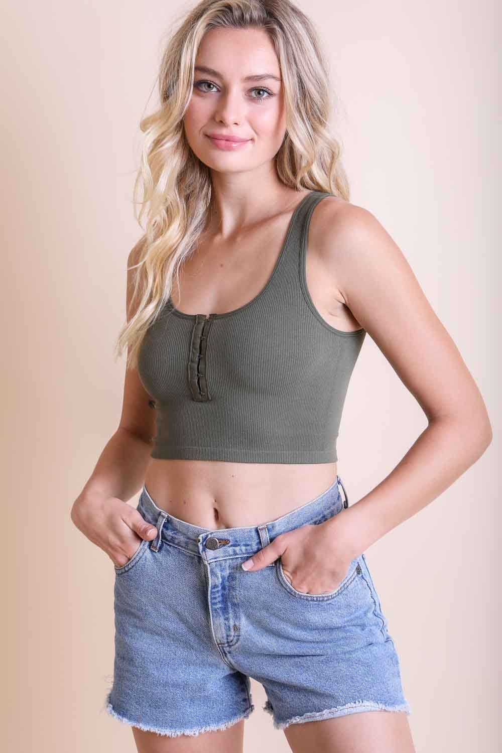 Ribbed Hook Eye Brami 😁 - Boho Clothing and Accessories - Flyclothing LLC