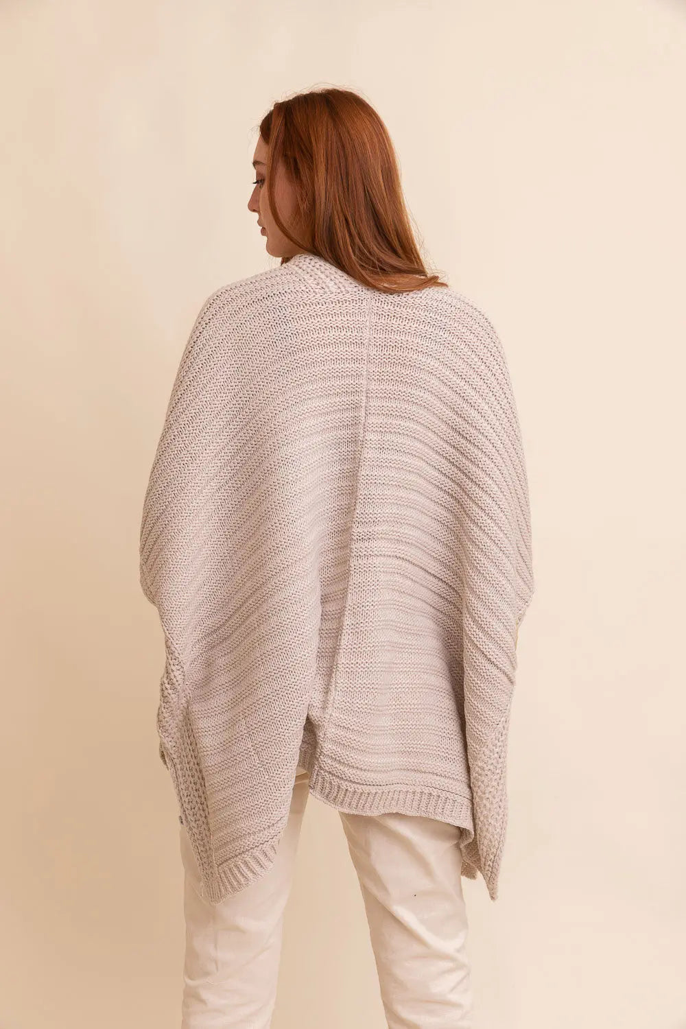 Ridged Rib Knit Ruana – Stylish Layering Wrap - Boho Clothing and Accessories - Flyclothing LLC