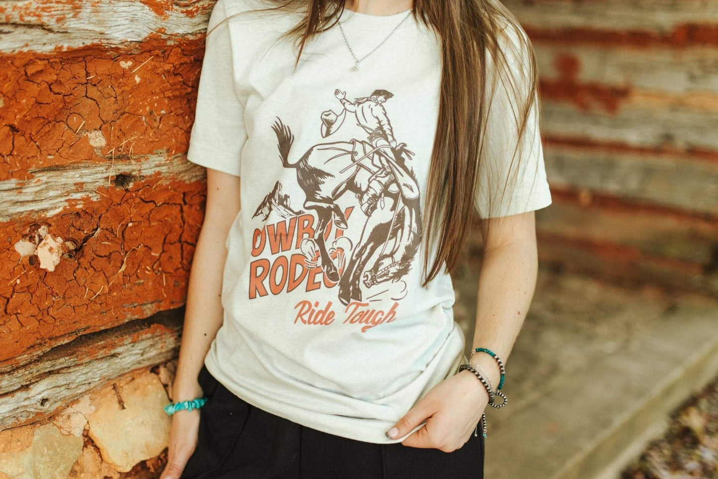Ride Tough Cowboy Rodeo Graphic Tee
