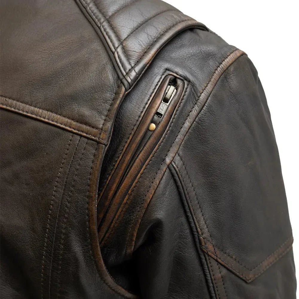 Rider Club - Men's Leather Motorcycle Jacket - First Manufacturing Company - Flyclothing LLC
