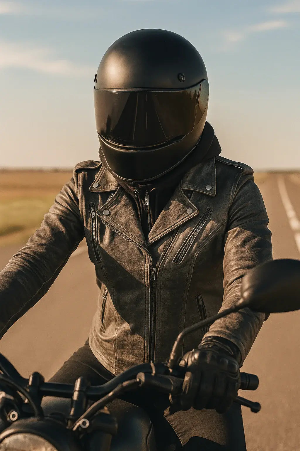 Stella - Women's Leather Motorcycle Jacket - Unik Just for Bikers - Flyclothing LLC