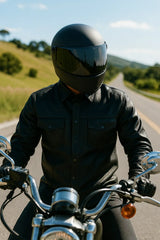 Titan - Men's Shirt style Premium Leather Biker Jacket - Unik Just for Bikers - Flyclothing LLC