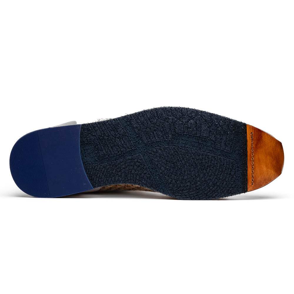 65-375-BRN RIPI Calfskin Hand Weave Sneaker Brown - Zelli Italia - Flyclothing LLC