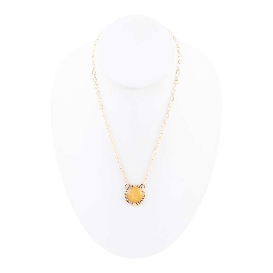 River Rocks Yellow Quartz and Golden Bronze Necklace - Barse Jewelry - Flyclothing LLC