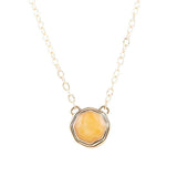 River Rocks Yellow Quartz and Golden Bronze Necklace - Barse Jewelry