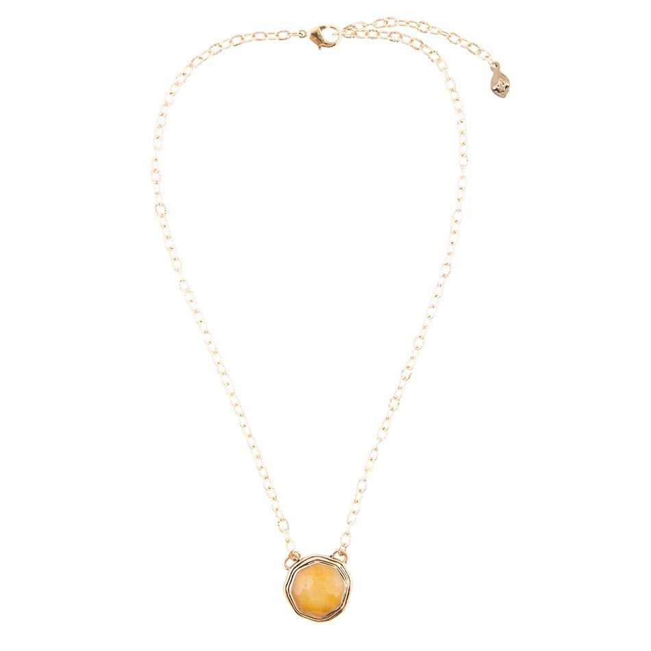 River Rocks Yellow Quartz and Golden Bronze Necklace - Barse Jewelry - Flyclothing LLC