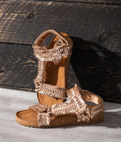 River Dance Woven Sandal in Champagne - Naughty Monkey