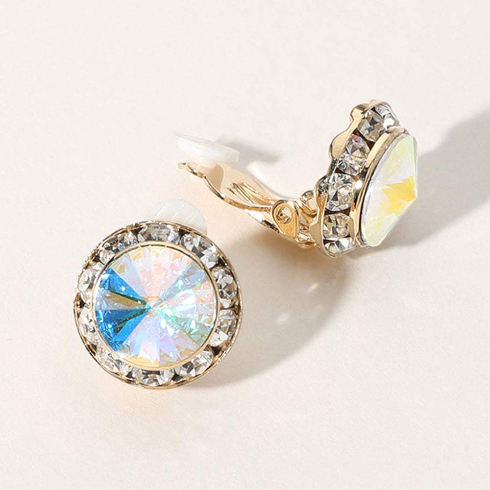 Rivoli Cut Genuine Crystal Clip on Earrings - Madeline Love - Flyclothing LLC