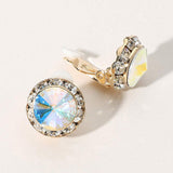 Rivoli Cut Genuine Crystal Clip on Earrings - Madeline Love - Flyclothing LLC