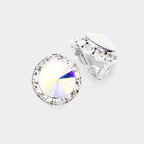 Rivoli Cut Genuine Crystal Clip on Earrings - Madeline Love - Flyclothing LLC