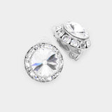 Rivoli Cut Genuine Crystal Clip on Earrings - Madeline Love - Flyclothing LLC