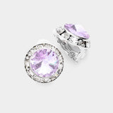 Rivoli Cut Genuine Crystal Clip on Earrings - Madeline Love - Flyclothing LLC