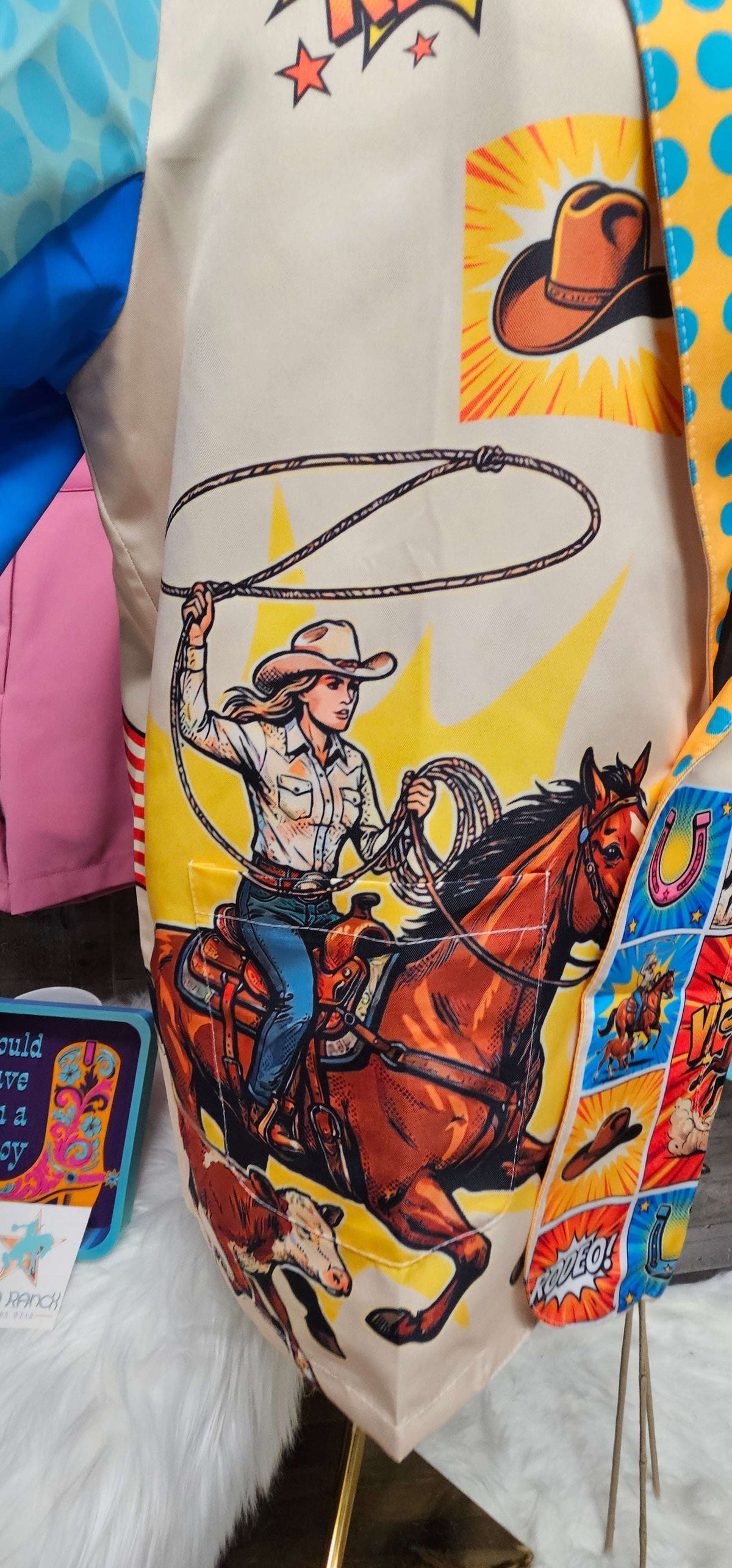 Baha Ranch The Comic Corral Cowgirl Western Rodeo Blazer