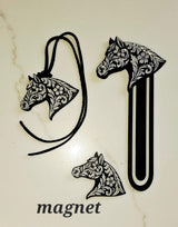Baha Ranch Year of the Horse Tooled 3d Print Bookmark Keychain Hatpin Magnet Purse Charm Made in America - Baha Ranch Western Wear - Flyclothing LLC