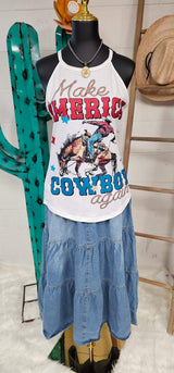 Baha Ranch Make America Cowboy Again Rodeo Tank - Baha Ranch Western Wear - Flyclothing LLC