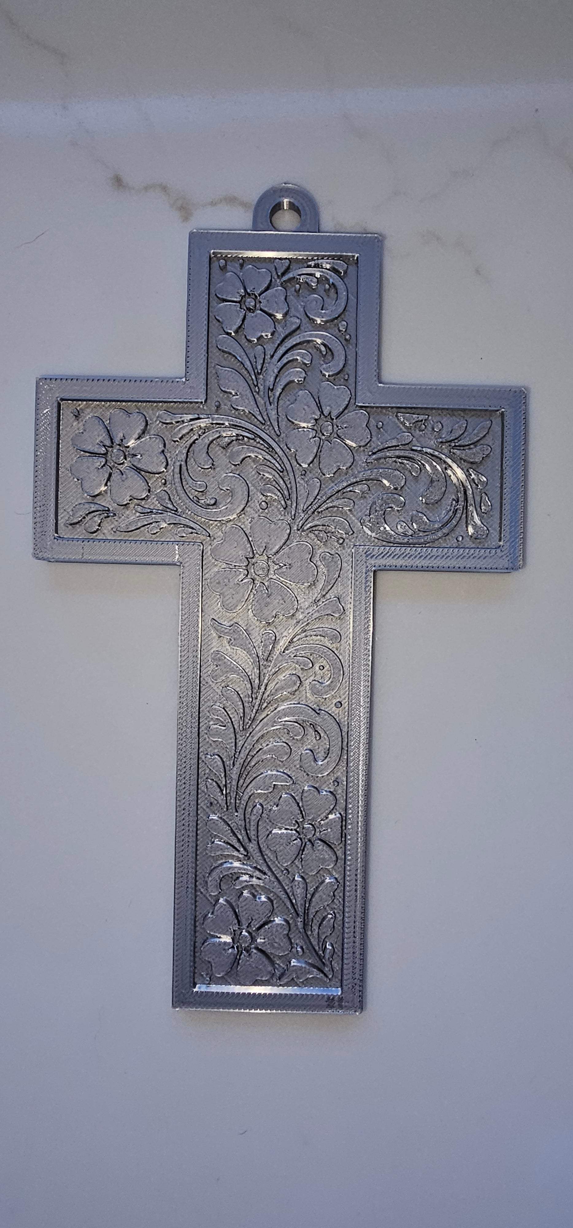 Baha Ranch 3D Faith Tooled Wall Cross or Keychain/Purse Charm Made in America - Baha Ranch Western Wear - Flyclothing LLC