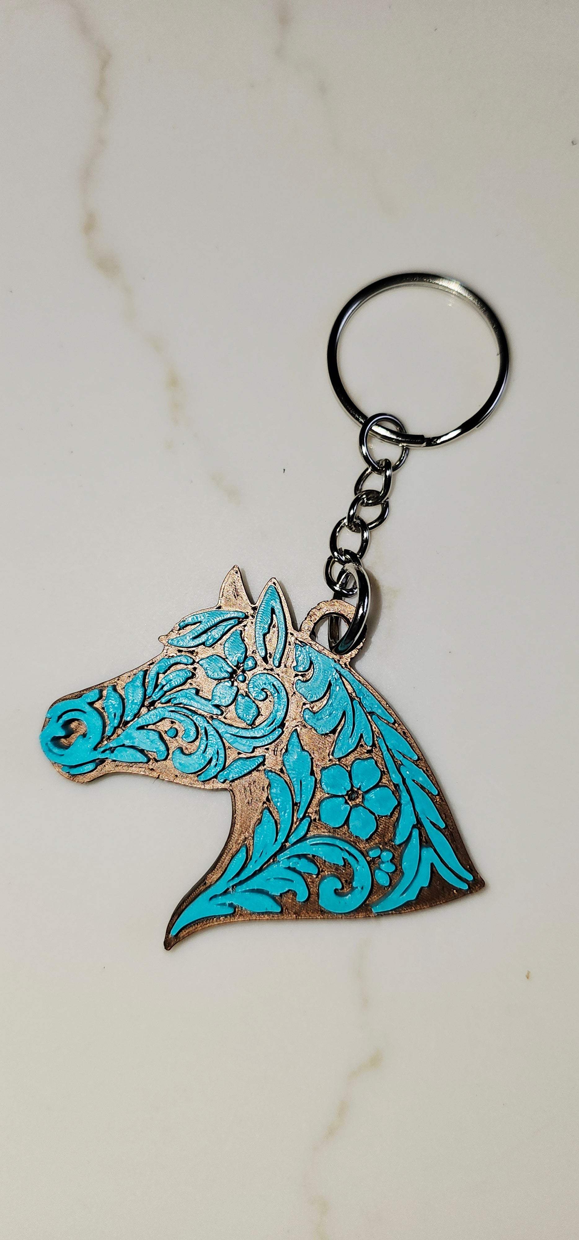Baha Ranch Year of the Horse Tooled 3d Print Bookmark Keychain Hatpin Magnet Purse Charm Made in America - Baha Ranch Western Wear - Flyclothing LLC