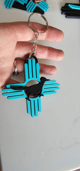 3D New Mexico Zia Magnet or Bookmark or Keychain or Earrings - Baha Ranch Western Wear - Flyclothing LLC