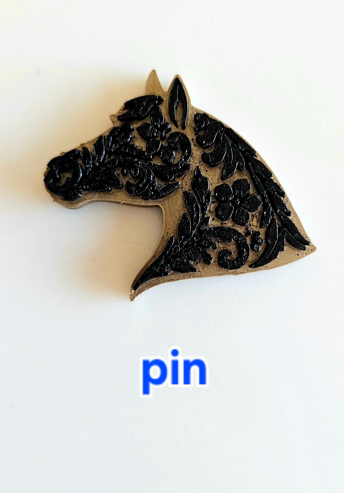 Baha Ranch Year of the Horse Tooled 3d Print Bookmark Keychain Hatpin Magnet Purse Charm Made in America