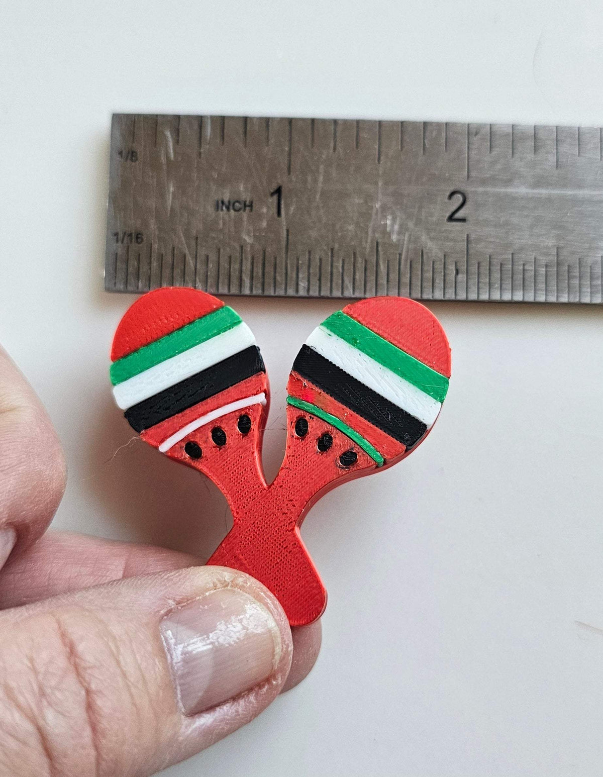 Set of 5 - 3D Print Mexico Cinco de Mayo Cactus Mariachi Sugar Skull Pins Made in America