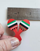Set of 5 - 3D Print Mexico Cinco de Mayo Cactus Mariachi Sugar Skull Pins Made in America
