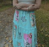 Baha Ranch Retro Pop Western Prairie Maxi Skirt - Baha Ranch Western Wear - Flyclothing LLC