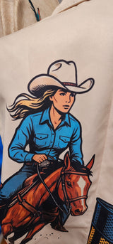 Baha Ranch The Comic Corral Cowgirl Western Rodeo Blazer