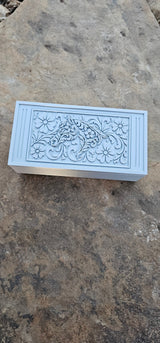 3d Print Silver Tooled Horse Trinket Gift Box with free horse keychain
