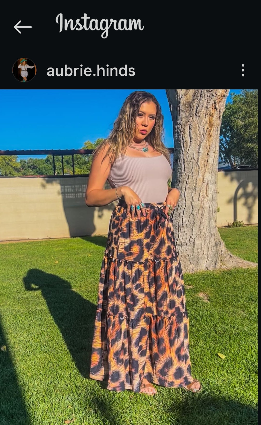 Baha Ranch Retro Pop Western Leopard Print Maxi Prairie Skirt - Baha Ranch Western Wear - Flyclothing LLC