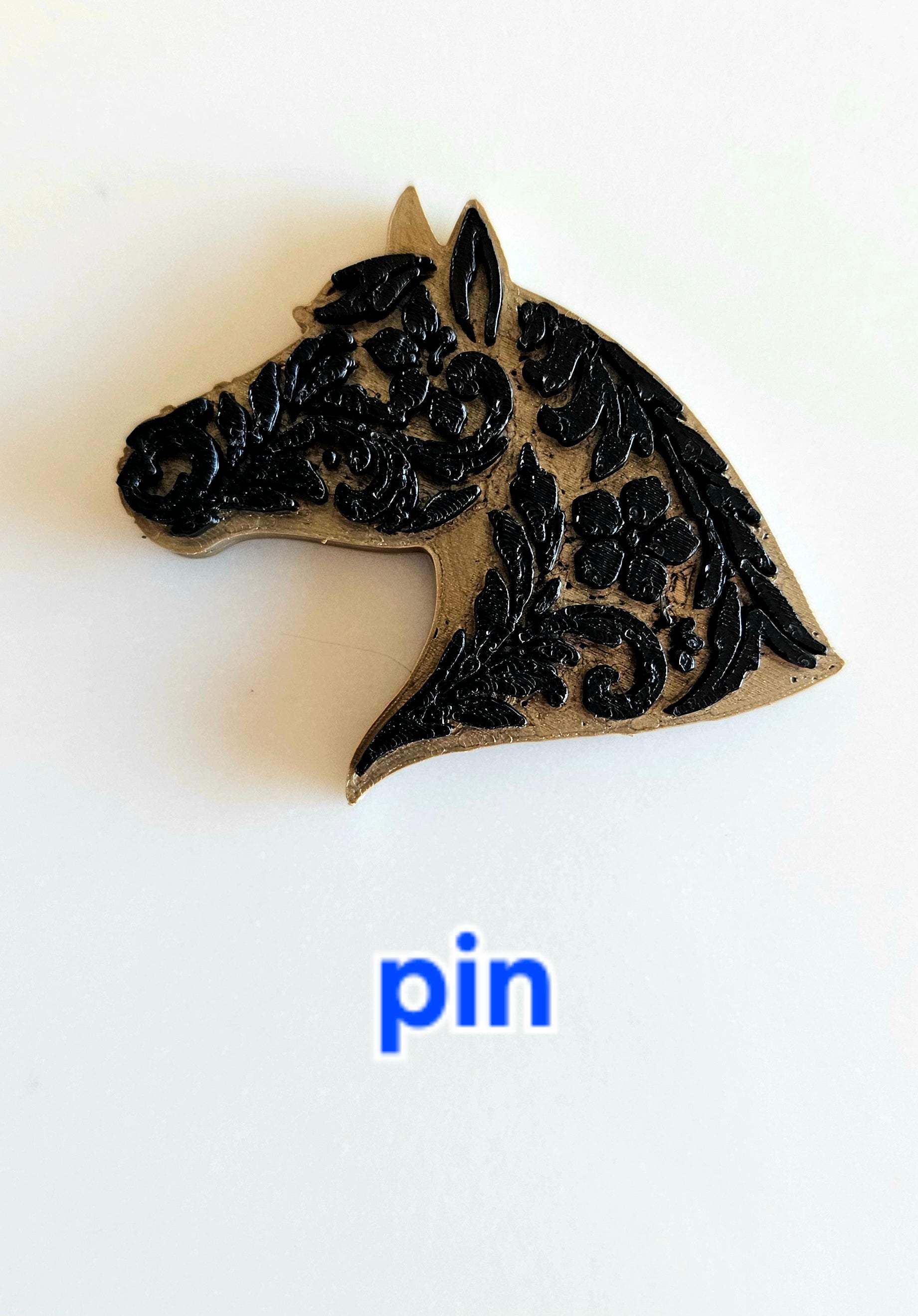 Baha Ranch Year of the Horse Tooled 3d Print Bookmark Keychain Hatpin Magnet Purse Charm Made in America - Baha Ranch Western Wear - Flyclothing LLC