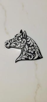 Baha Ranch Year of the Horse Tooled 3d Print Bookmark Keychain Hatpin Magnet Purse Charm Made in America - Baha Ranch Western Wear - Flyclothing LLC