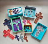 Baha Ranch 3D Faith Tooled Wall Cross or Keychain/Purse Charm Made in America