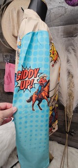 Baha Ranch The Comic Corral Cowgirl Western Rodeo Blazer