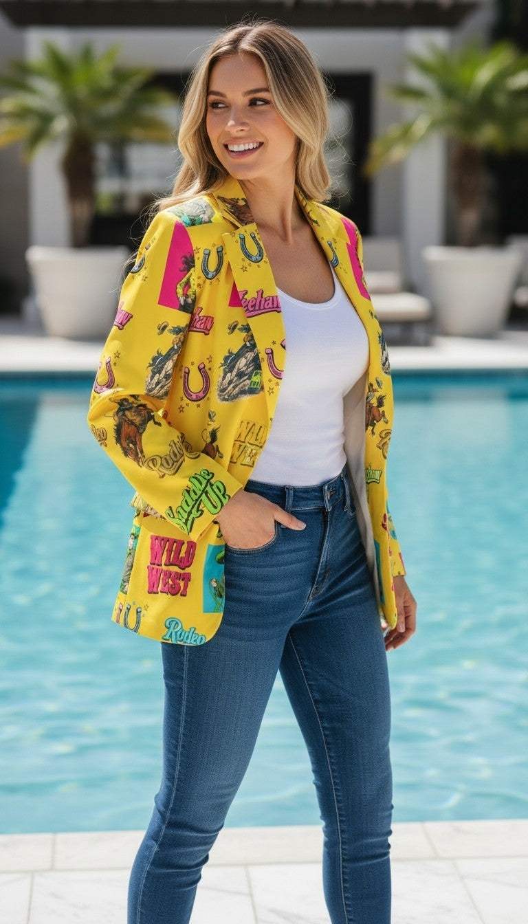 Baha Ranch The Last Roundup Blazer in Mustard - Baha Ranch Western Wear - Flyclothing LLC