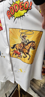 Baha Ranch The Comic Corral Western Rodeo Blouse