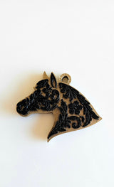 Baha Ranch Year of the Horse Tooled 3d Print Bookmark Keychain Hatpin Magnet Purse Charm Made in America