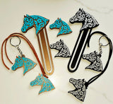 Baha Ranch Year of the Horse Tooled 3d Print Bookmark Keychain Hatpin Magnet Purse Charm Made in America