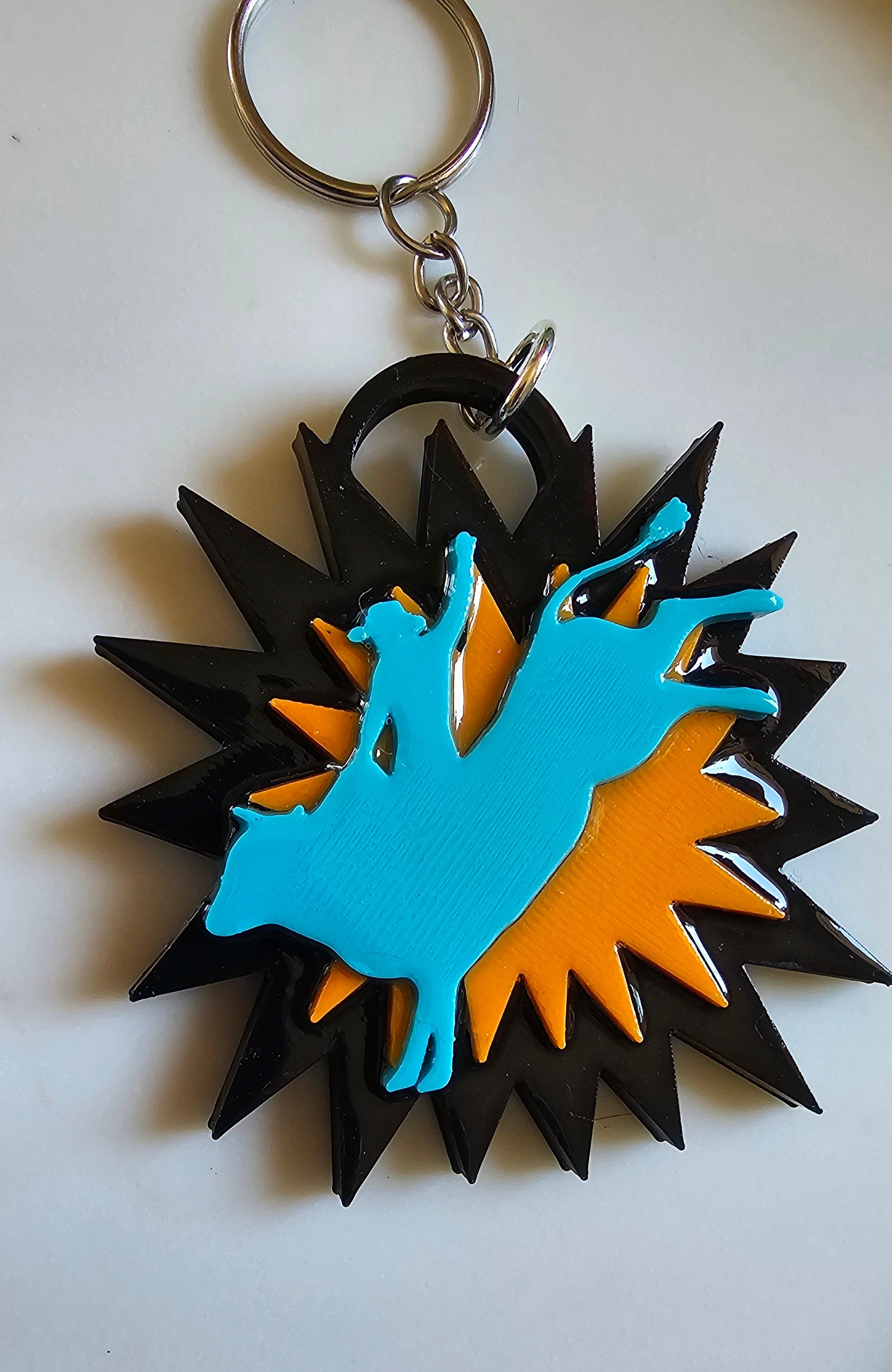 3d Printed Keychains Western Rodeo Bullrider Cowboy The Last Roundup